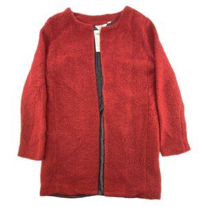 Brandy Melville Bad Luck New York Open Front Coat Red S